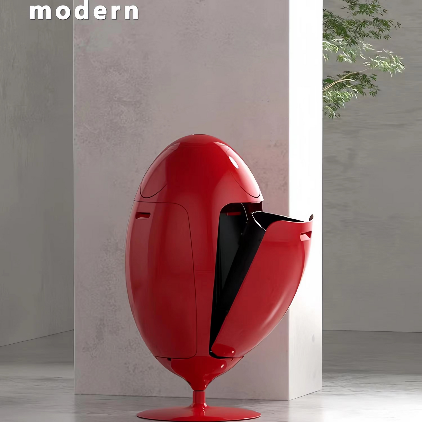 Big Size | High-end Environmental Dinosaur Egg Trash Can Household Living Room Light Luxury Storage Bucket Ornament Waste Bin