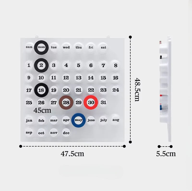 A-Ring A Date Calendar |Mid-Ancient Wall Decoration Calendar Design Perpetual Calendar Ornaments