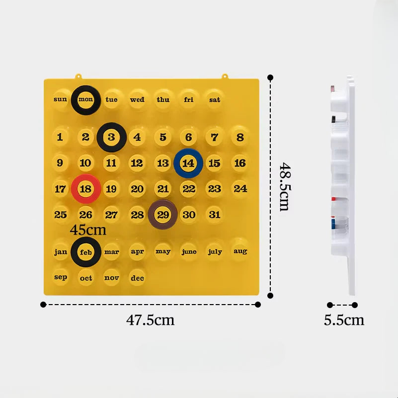 A-Ring A Date Calendar |Mid-Ancient Wall Decoration Calendar Design Perpetual Calendar Ornaments