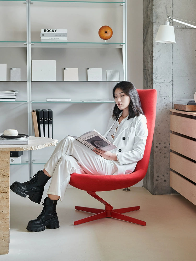 Minimalist Light Luxury Swivel Chair Living Room Balcony Rotatable Single Sofa Chair Designer Single Chair Creative Leisure Chair Recliner