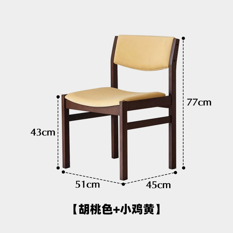 Mittelalterlicher Esszimmerstuhl aus massivem Holz, Designerstuhl im Retro-Stil, für Privathaushalte, mit Einzelrückenlehne