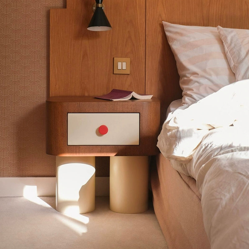 Bedside Table Small Creative Children's Bedside Table Cute Cream Wind Narrow Side Cabinet Solid Wood Storage Corner Cabinet