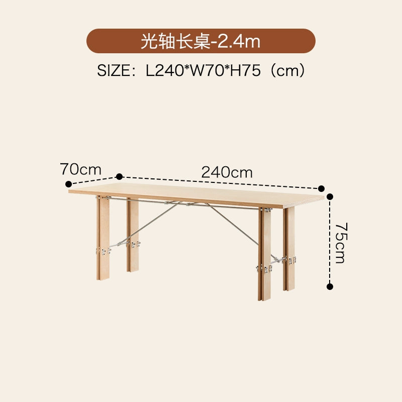 Ocean Board Table Retro Solid Wood Dining Table Ins Designer Negotiates Desk Creativity Bauhaus