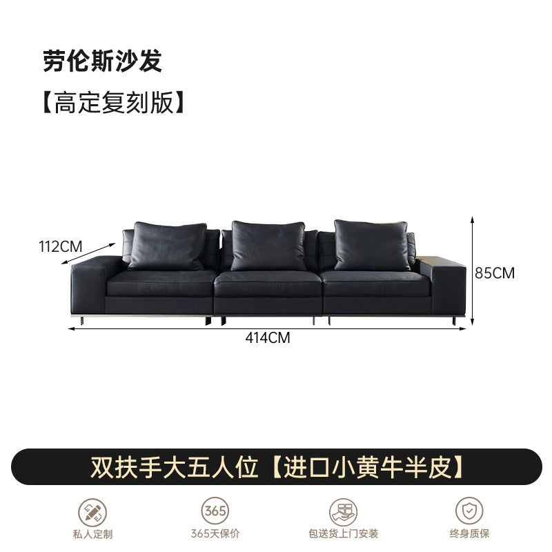 Italian Light Luxury Leather Large Flat-floor Villa Designer Module Combination Filic Lawrence Lawrence Sofa