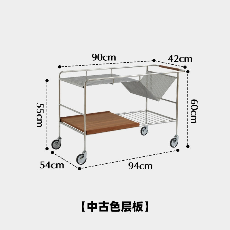Antique Trolley Sofa Removable Side Table Light Luxury High-end Designer Coffee Table Rack