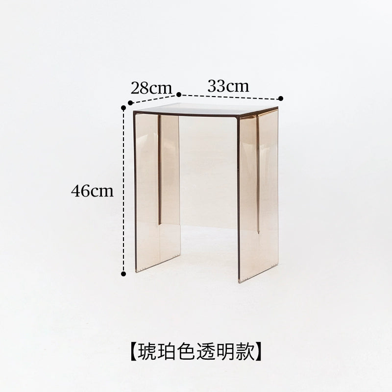 Transparent Coffee Table Stool Bathroom Net Red Side Few Nordic Sofa Corner Few Ins Wind Simple Small Table