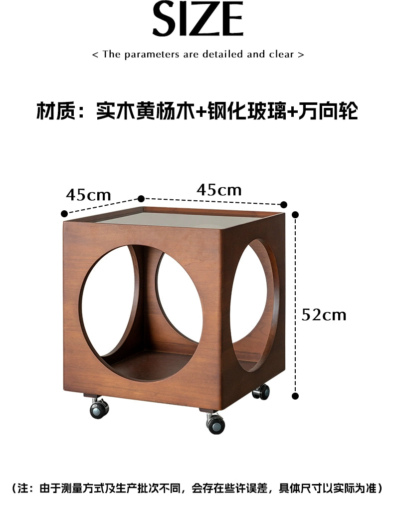 Nordic Massivholzkante paar Retro abnehmbare Sofaecke paar Mini Internet Berühmtheit kleine Couchtisch Nachttisch