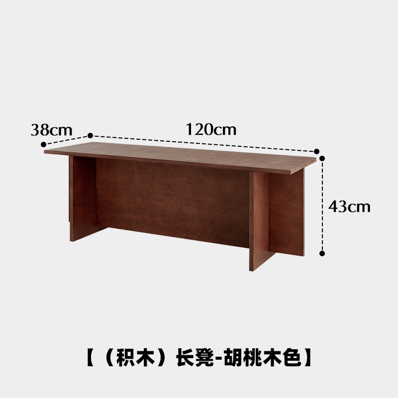 Moka Mittelalterliche Bank, Hausveranda, Schuhwechselhocker, Studio, Café, Ins PopularStool, Massivholz, Ocean Board, niedriger Hocker