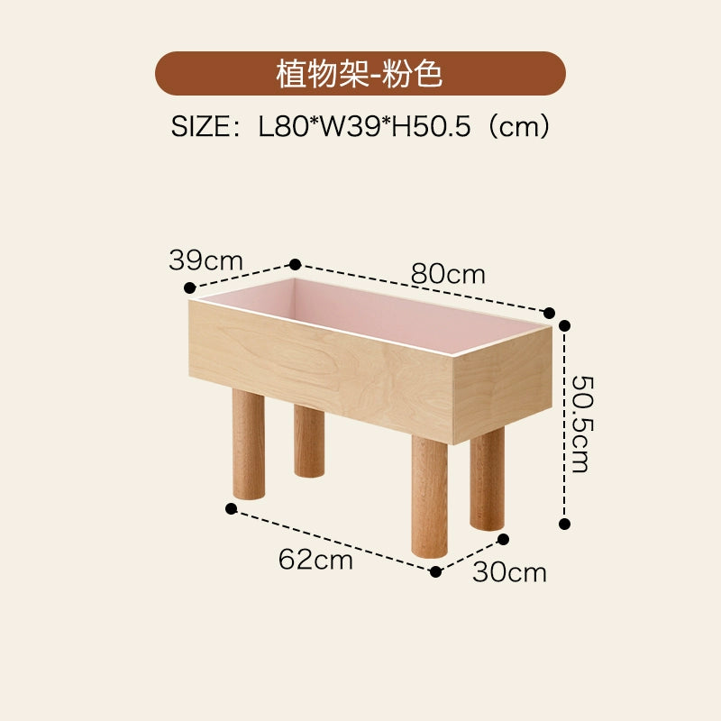 Bodenhohe Blumenständer Nische High-End-Lagerregal Massivholz Ozeanbrett Balkon Grünpflanzen Dekoregal