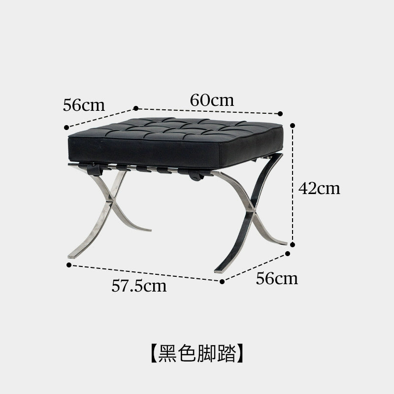 Barcelona Chair Classic Design Sofa Chair Single Leisure Recliner Light Luxury Internet Celebrity Ins Seat
