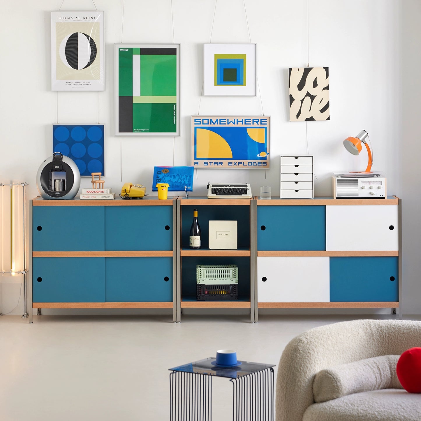 Berlin Combined Cabinet Medieval Solid Wood Designer Storage Cabinet Bauhaus Ins Style Dining Side Cabinet Living Room
