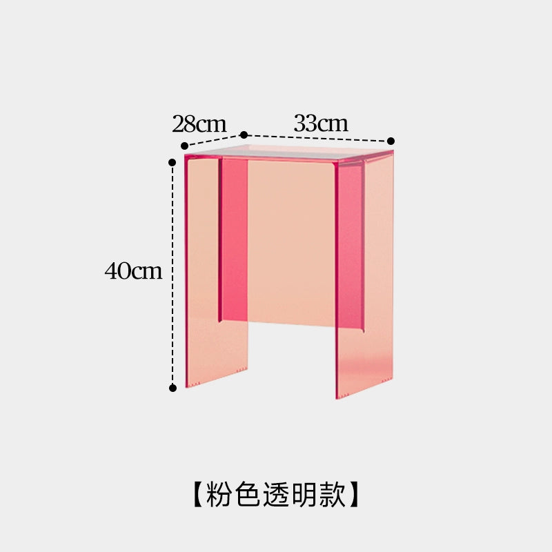 Transparent Coffee Table Stool Bathroom Net Red Side Few Nordic Sofa Corner Few Ins Wind Simple Small Table