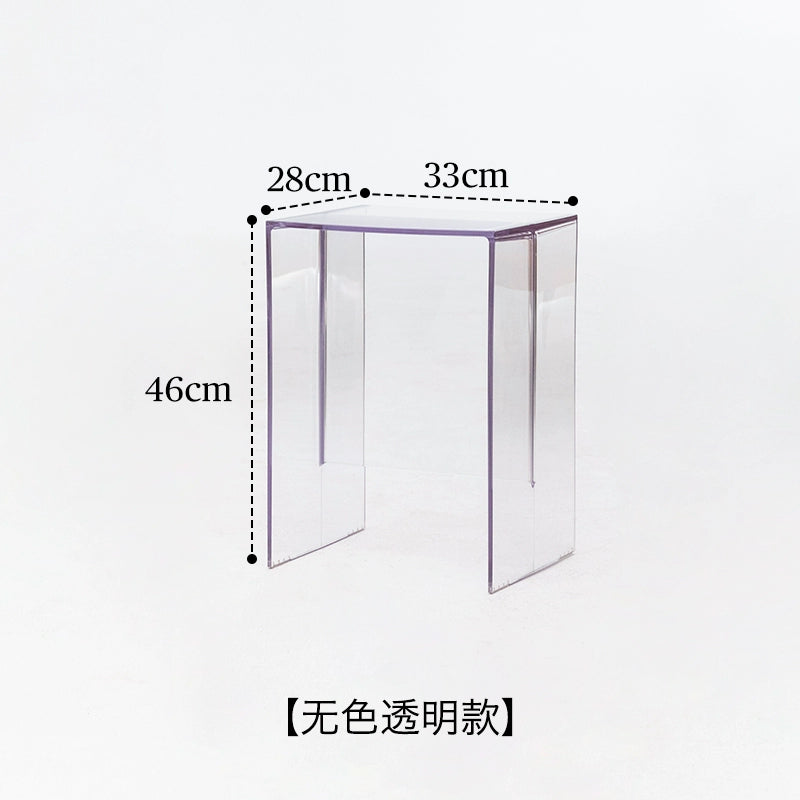 Transparent Coffee Table Stool Bathroom Net Red Side Few Nordic Sofa Corner Few Ins Wind Simple Small Table
