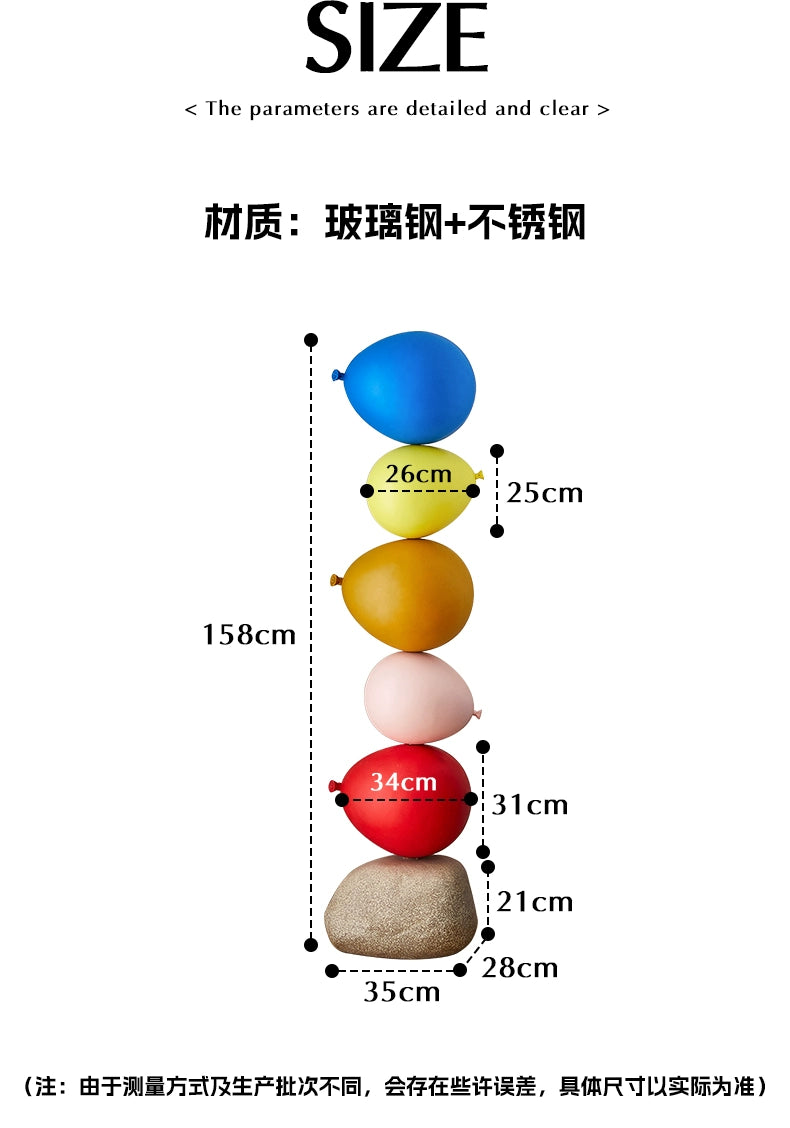 Balloon Sculpture Ornament Floor-to-ceiling Home Decoration Art Sense Soft Decoration Entrance Living Room Installation High Sense