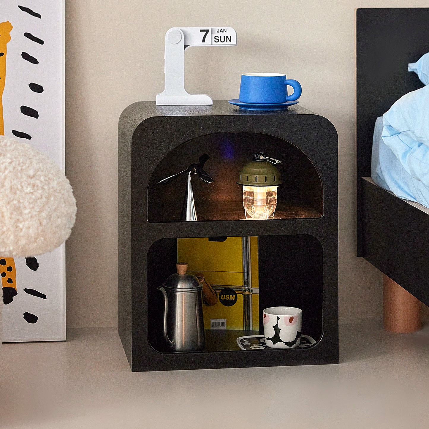 Bedside Table Household Bedroom Children Bedside Rack Cream Wind Ins Popular Creative Storage Cabinet Small
