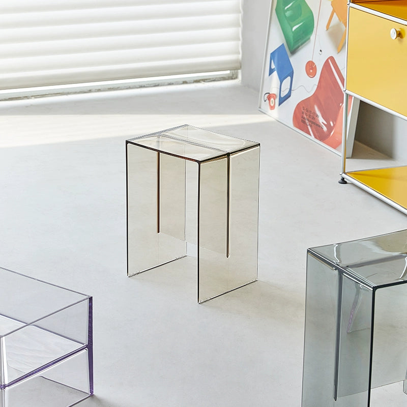 Transparent Coffee Table Stool Bathroom Net Red Side Few Nordic Sofa Corner Few Ins Wind Simple Small Table