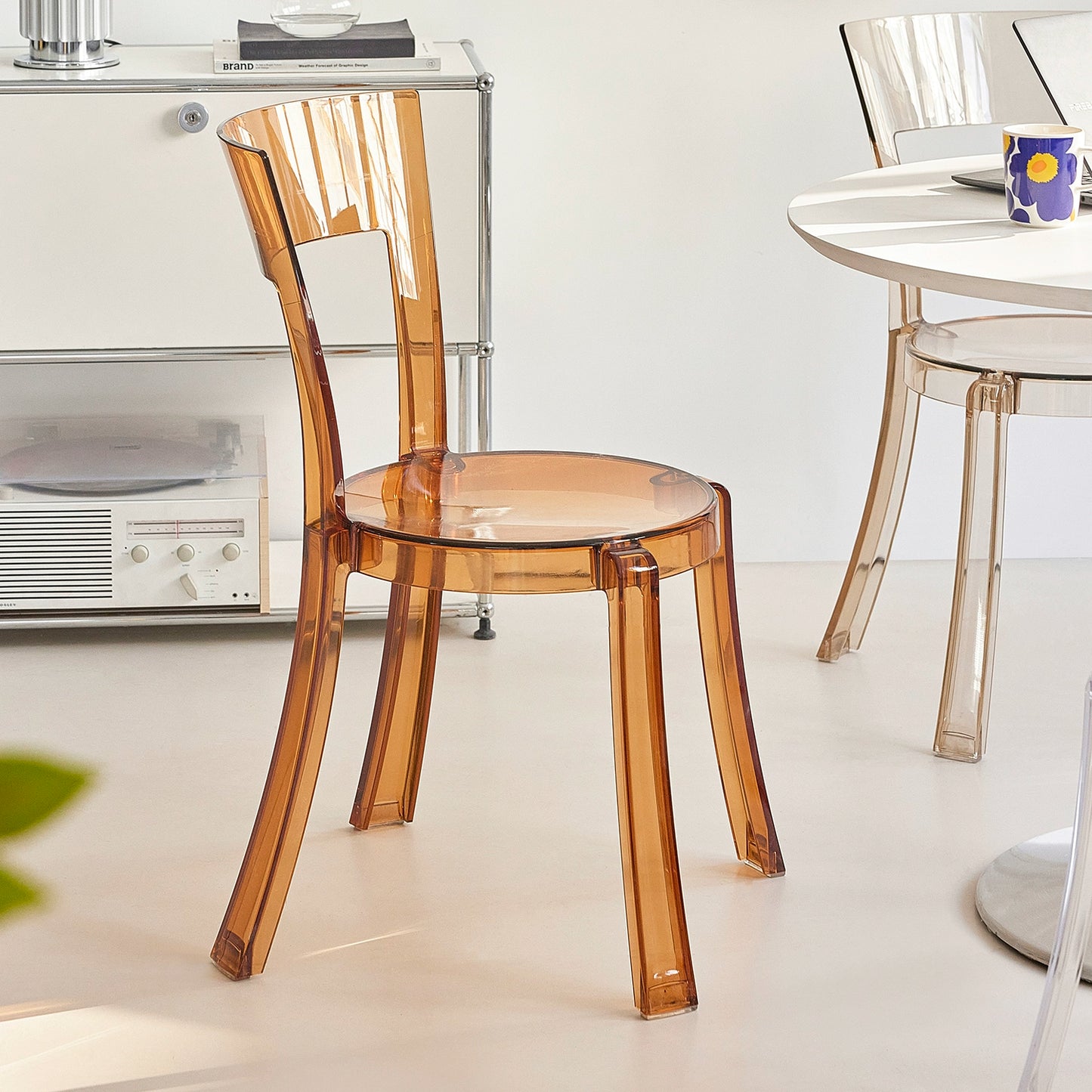 Transparent Acrylic Dining Chair Home Modern Simple Stackable Chair Ins Popular Coffee Shop Back Chair