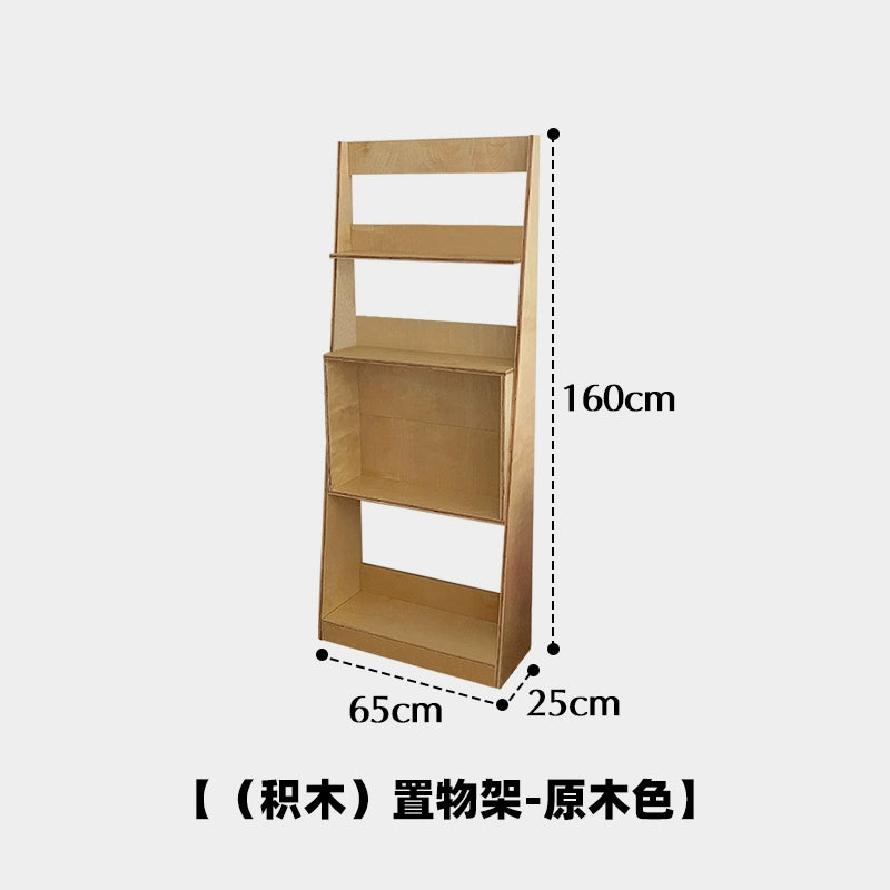 Boden-bis-Decke-Regal aus massivem Holz, mittelalterliches Wandregal, koreanisches Ins-Stil, Zeitschriften-Bücherregal, Marine-Brett