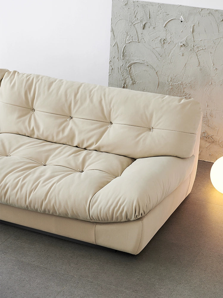 Ancient Summer Home Furniture Italian Light Luxury Baxter Clouds Straight Row Living Room Matte Leather Milano Down Sofa