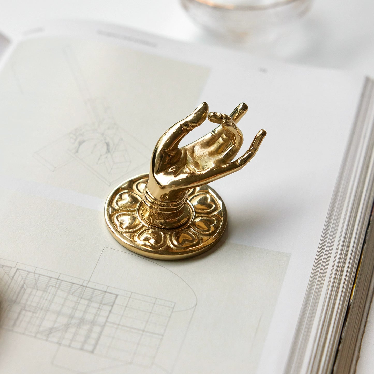 Bergamot Brass Handle Creative Wardrobe Door Handle Light Luxury High Sense Hook Zen Design Ornament