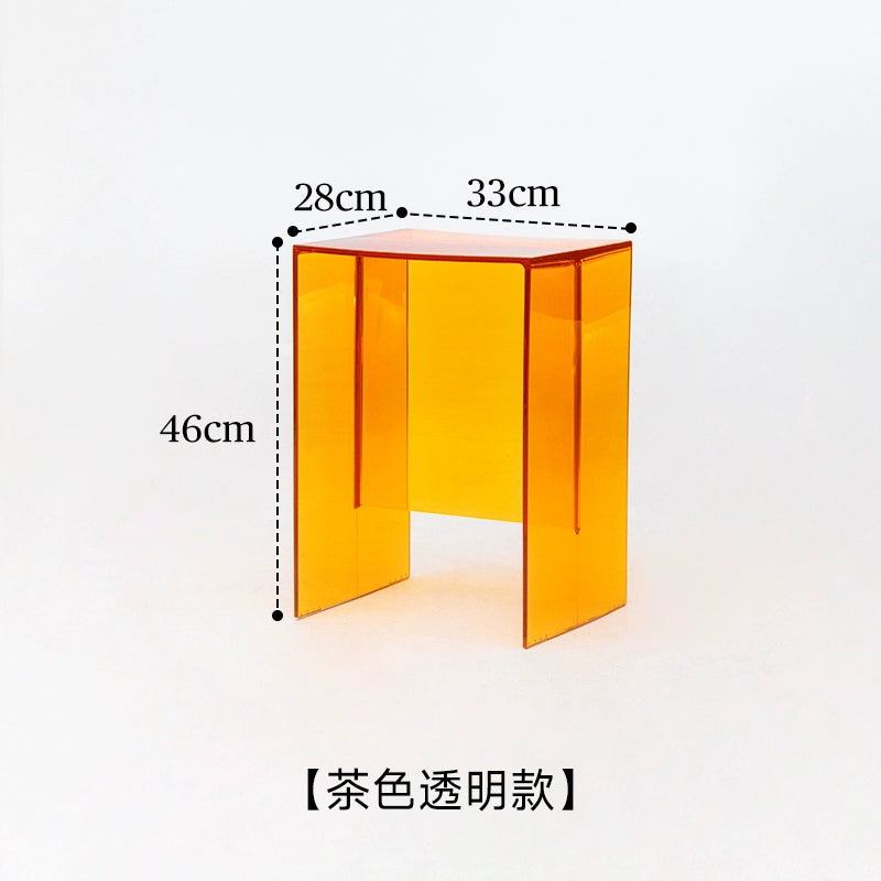 Transparent Coffee Table Stool Bathroom Net Red Side Few Nordic Sofa Corner Few Ins Wind Simple Small Table