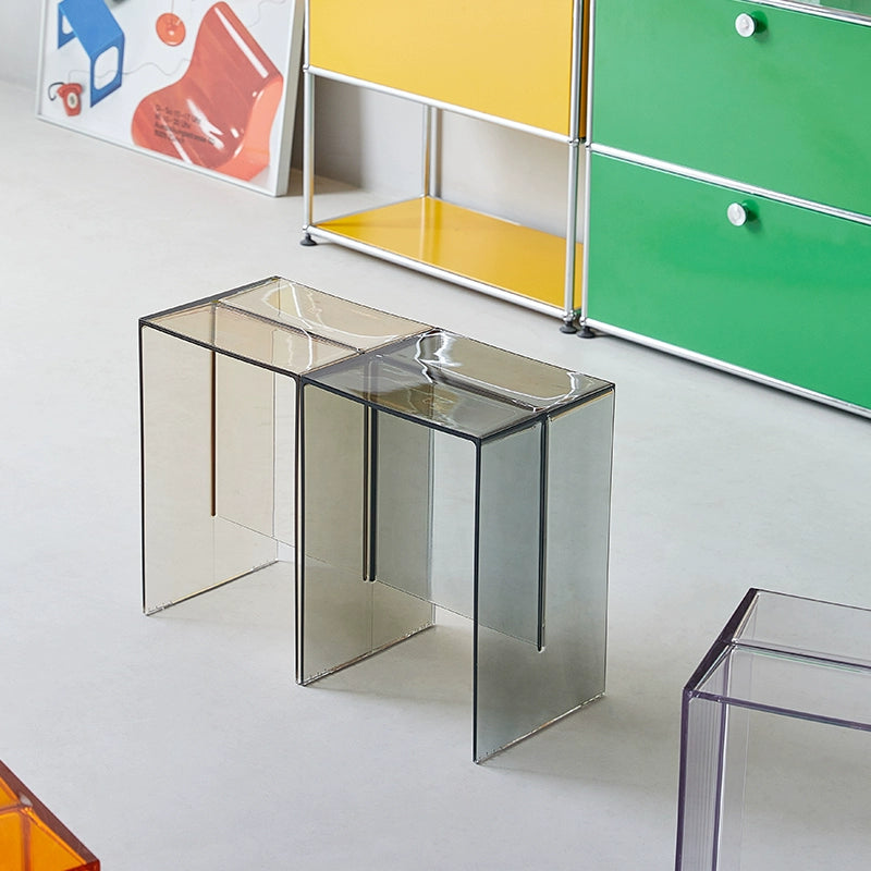 Transparent Coffee Table Stool Bathroom Net Red Side Few Nordic Sofa Corner Few Ins Wind Simple Small Table