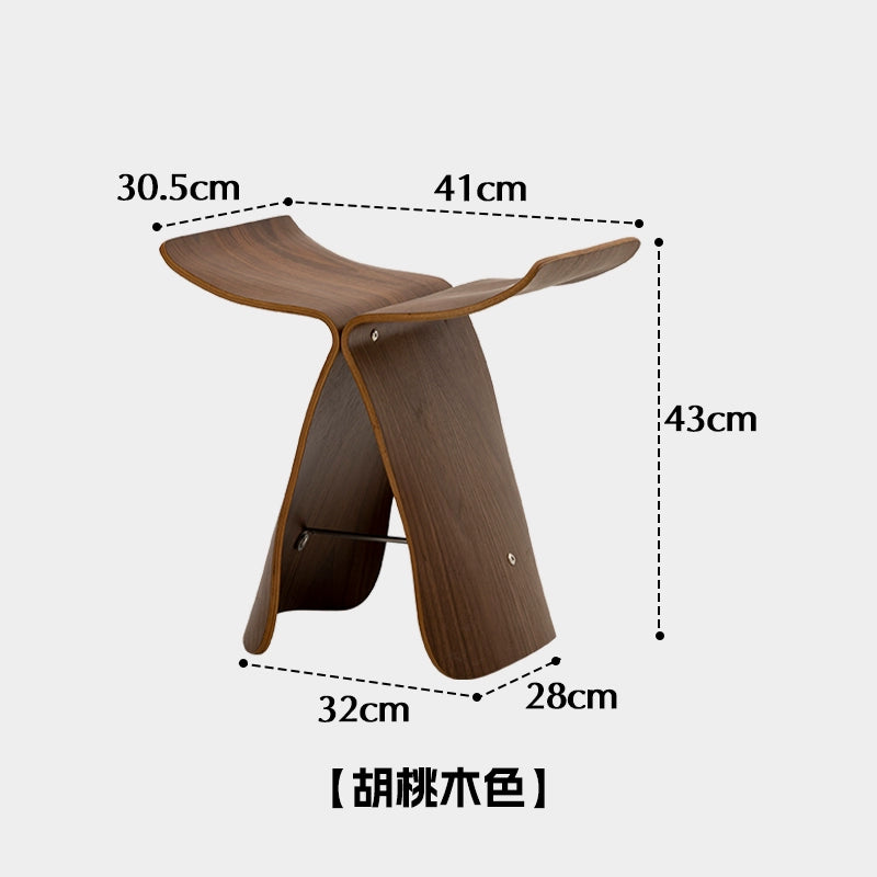 Schmetterlingshocker mittelalterlicher Designer niedriger Hocker kreativer Schuhwechselhocker dänischer künstlerischer Ankleidehocker