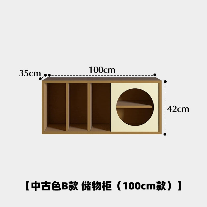 Mittelalterlicher Massivholz-TV-Schrank Wohnzimmer Home Creative Storage Locker Ocean Board Nachttisch