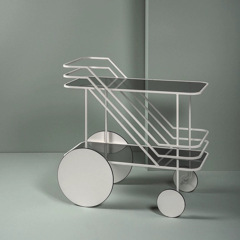 Bauhaus Trolley Restaurant Dining Car Bar Kitchen Designer Mobile Rack Sofa Side Few