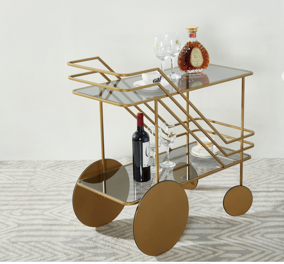 Bauhaus Trolley Restaurant Dining Car Bar Kitchen Designer Mobile Rack Sofa Side Few