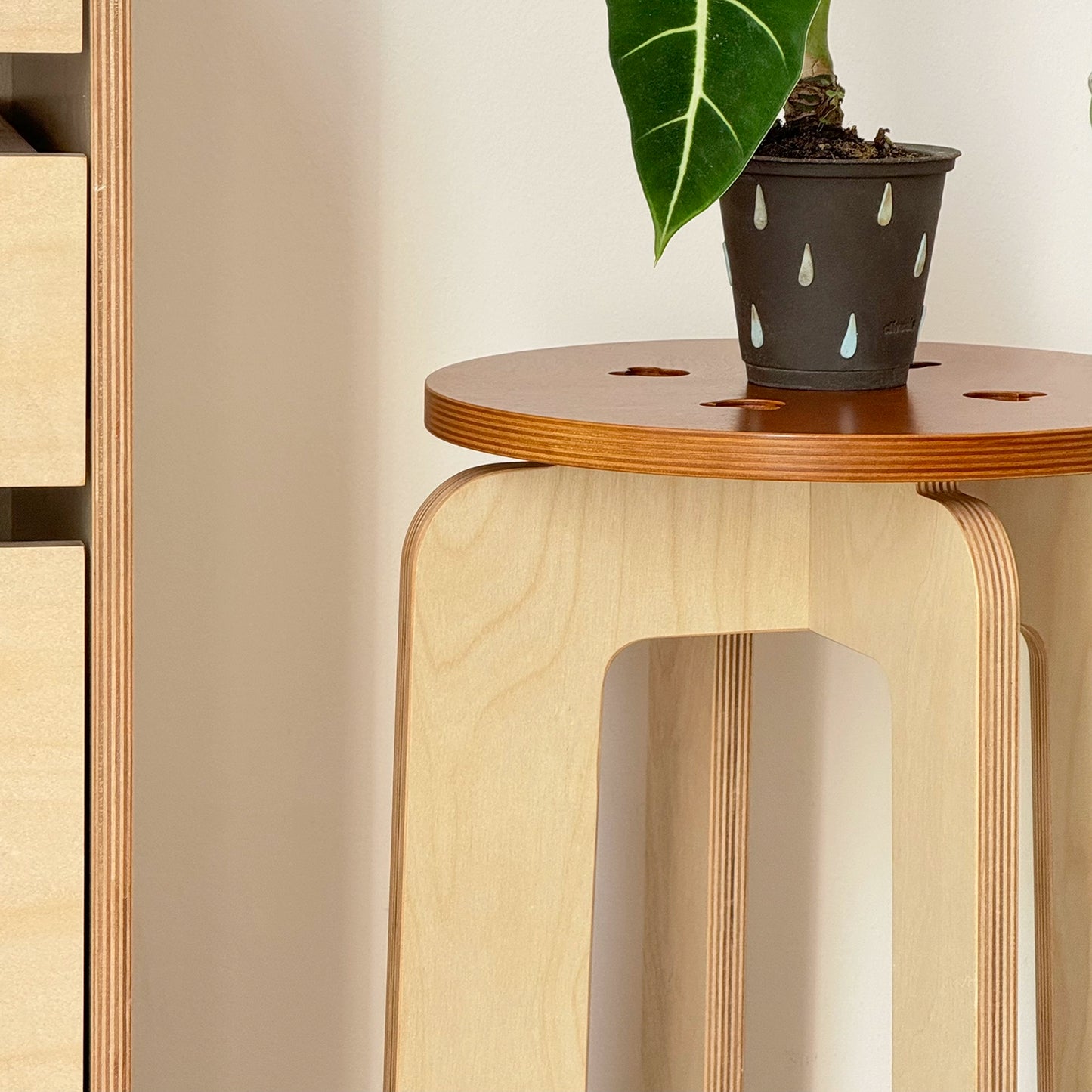 Bear Stool Living Room Home Creative Low Stool Ins Popular Solid Wood Small Bench Strong and Durable High Value