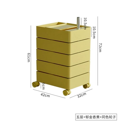 Mehrschichtiger Lagerschrank, drehbar, abnehmbar, Ins Popularins Wind, Nachttisch, Kosmetikschrank, einfach
