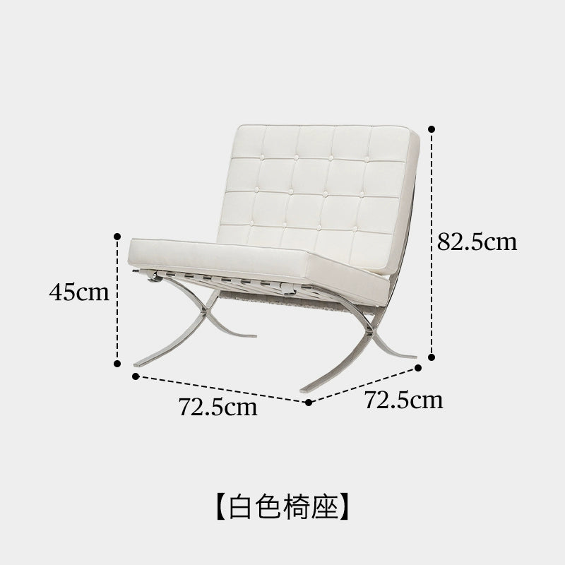 Barcelona Chair Classic Design Sofa Chair Single Leisure Recliner Light Luxury Internet Celebrity Ins Seat