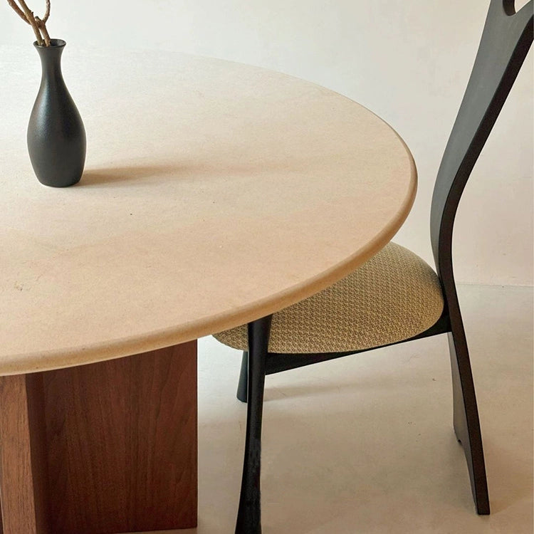 Wabi-sabi Wind Medieval Dining Chair Household Solid Wood Back Chair Designer Artistic Leisure Chair Creativity