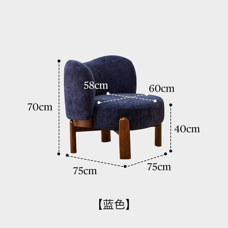 Mittelalterliches Einzelsofa Stoff Balkon Freizeitstuhl minimalistischer Internet-Promi Fauler Stuhl moderner Wohnzimmer Einzelstuhl