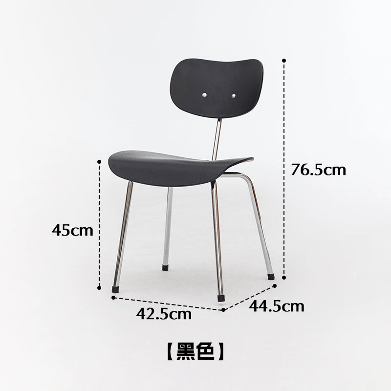 Esszimmerstuhl aus Massivholz für den Haushalt, mittelalterlicher Designerstuhl, nordischer minimalistischer Caféstuhl im Ins-Stil