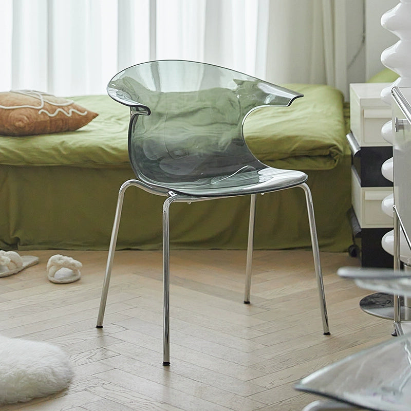 Acrylstuhl Transparent Ins PopularIns Esszimmerstuhl Kunststoffhocker Rückenlehne Minimalistischer kreativer Computerstuhl