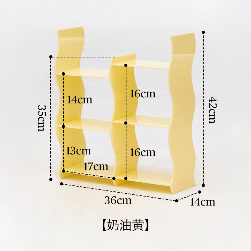 Desktop-Aufbewahrungsregal in transparentem Acrylregal minimalistisches leichtes Luxus-Kosmetik-Präsentationsregal