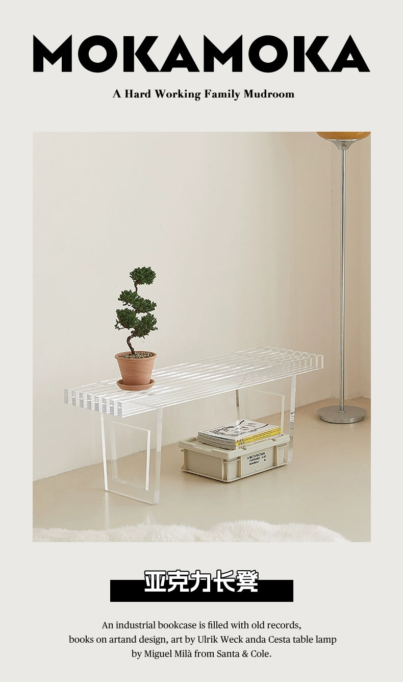 Acrylic bench art studio stool designer bedside stool bedroom Internet celebrity shoe changing stool