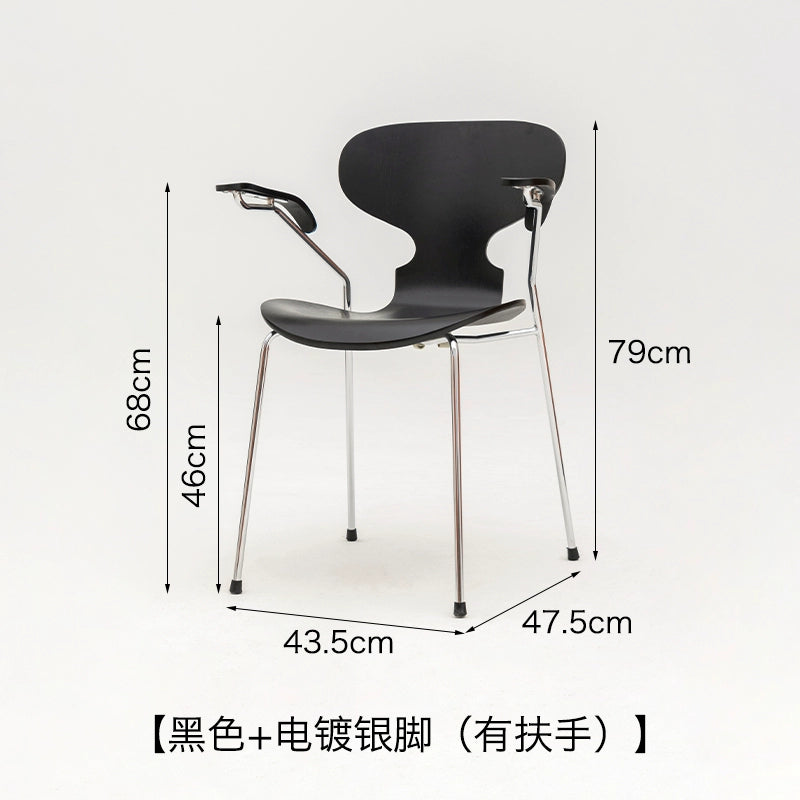 Ant Chair Danish Designer Dining Chair Ins Popularins Medieval Chair Coffee Shop Solid Wood Backrest Stool