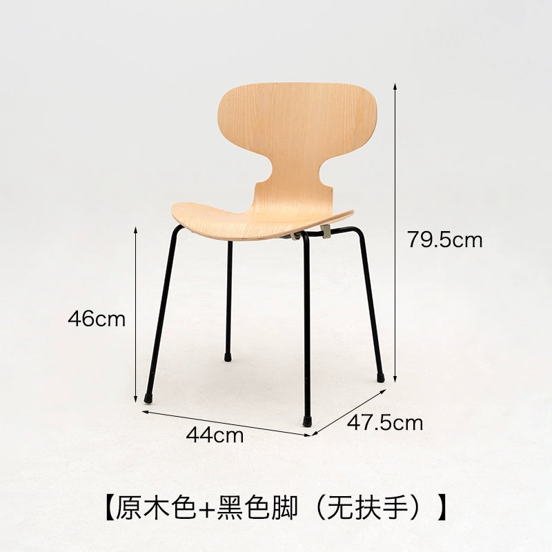 Ant Chair Danish Designer Dining Chair Ins Popularins Medieval Chair Coffee Shop Solid Wood Backrest Stool