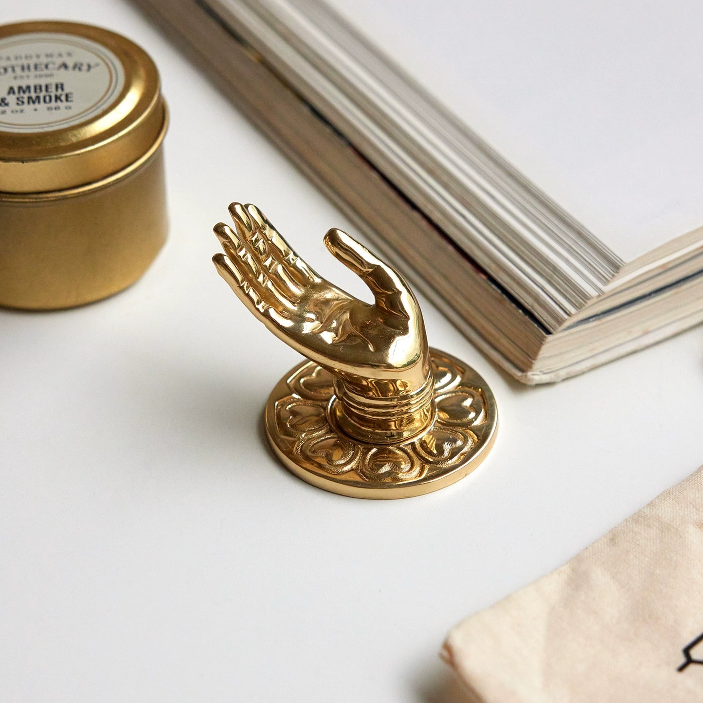 Bergamot Brass Handle Creative Wardrobe Door Handle Light Luxury High Sense Hook Zen Design Ornament