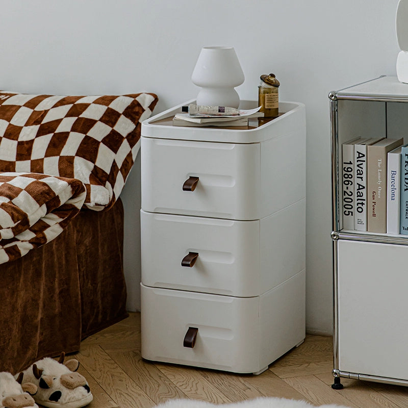 Bedside Table Small Bedroom Drawer Storage Cabinet Simple Modern Nordic Plastic Side Cabinet Shelf