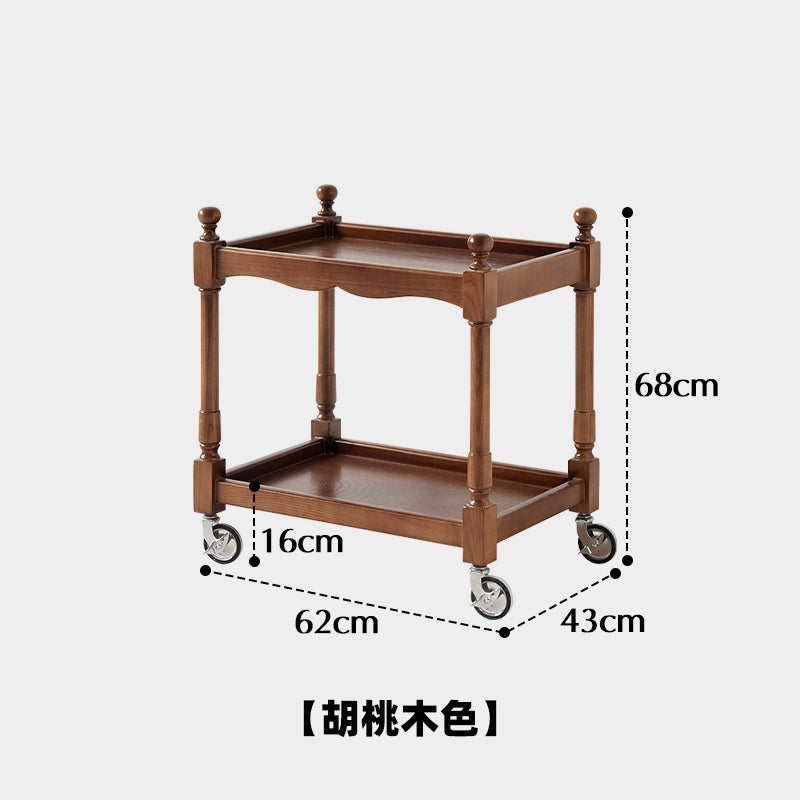Mittelalterlicher Trolley aus Massivholz, französisches abnehmbares Sofa, Seite, paar Retro-Nachttisch-Lagerregale