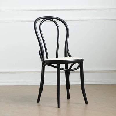 Sonnet Stuhl Nr. 18 Nordic Massivholz Rattan Esszimmerstuhl Home Retro Homestay Cafe Rückenlehne Stuhl