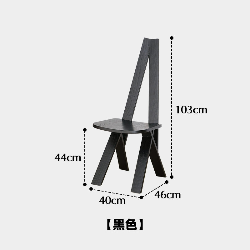 Mittelalterlicher Stuhl Vintage Massivholz Hohe Rückenlehne Esszimmerstuhl Designer Wabi Sand Wind Hocker Kreativ