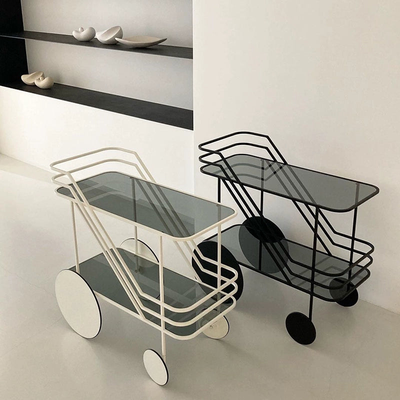 Bauhaus Trolley Restaurant Dining Car Bar Kitchen Designer Mobile Rack Sofa Side Few