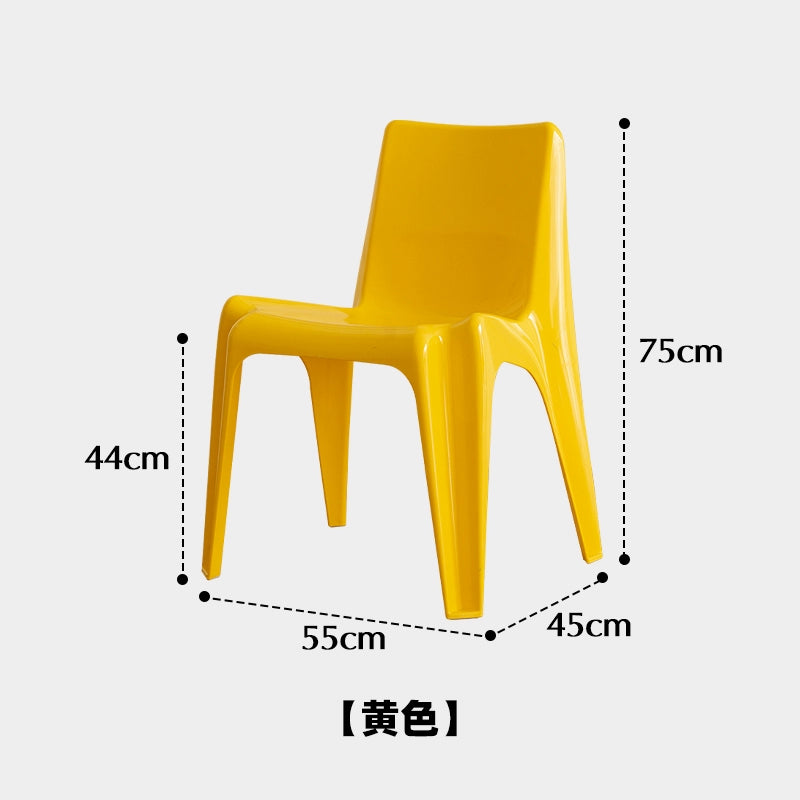 Nordic Simple Dining Chair Medieval Plastic Chair Thickened Household Ins Popular Back Chair Casual Stackable