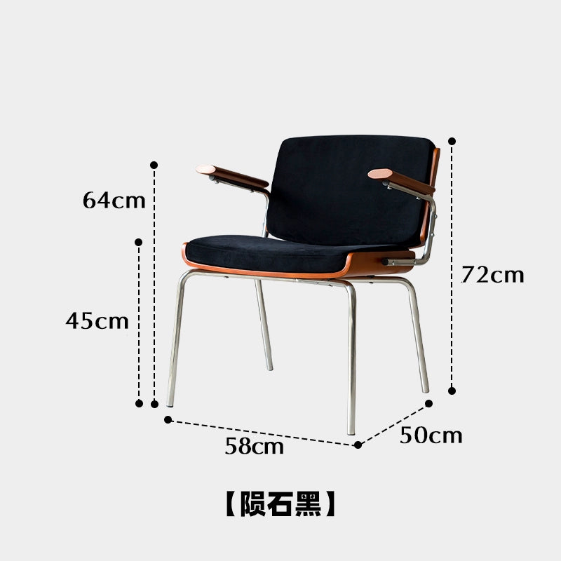 Mittelalterlicher Esszimmerstuhl, nordischer Stuhl mit Armlehne, für Restaurant, Arbeitszimmer, Büro, Freizeit, weicher Stuhl