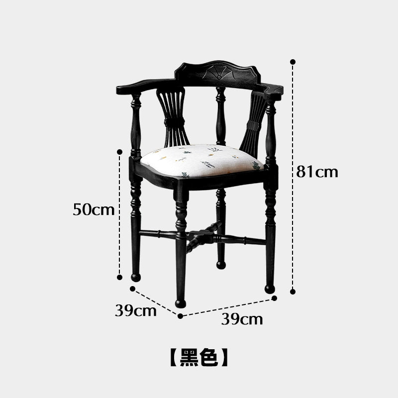 Mittelalterlicher Esszimmerstuhl Designer Massivholz Rückenlehne Stuhl Kreativer High-End Master Teestuhl Wabi